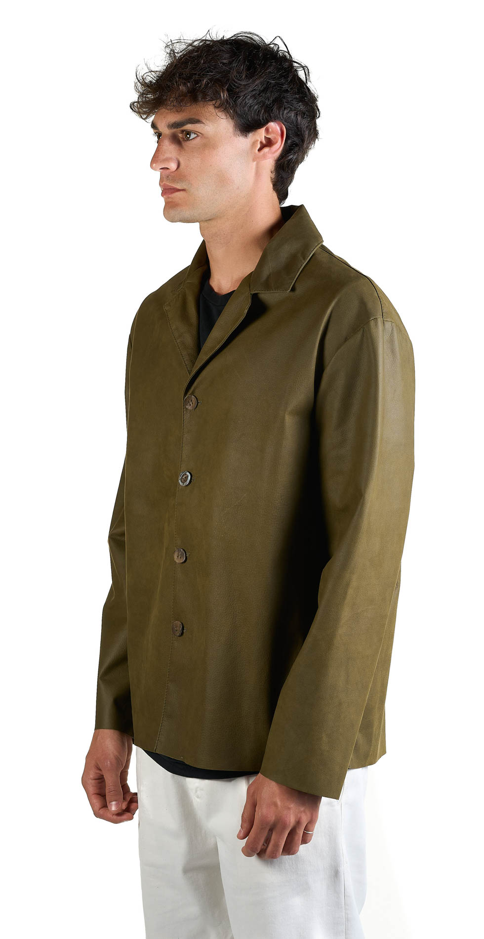 DANIELE BASTA LEATHER AND SILVER JACKET 
